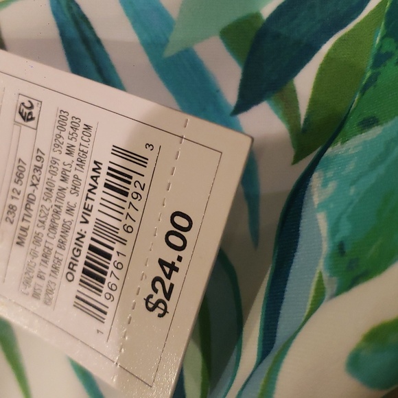 Women's High Waist High Leg Extra Cheeky Bikini Bottom -  Green Tropical Print - Picture 4 of 4